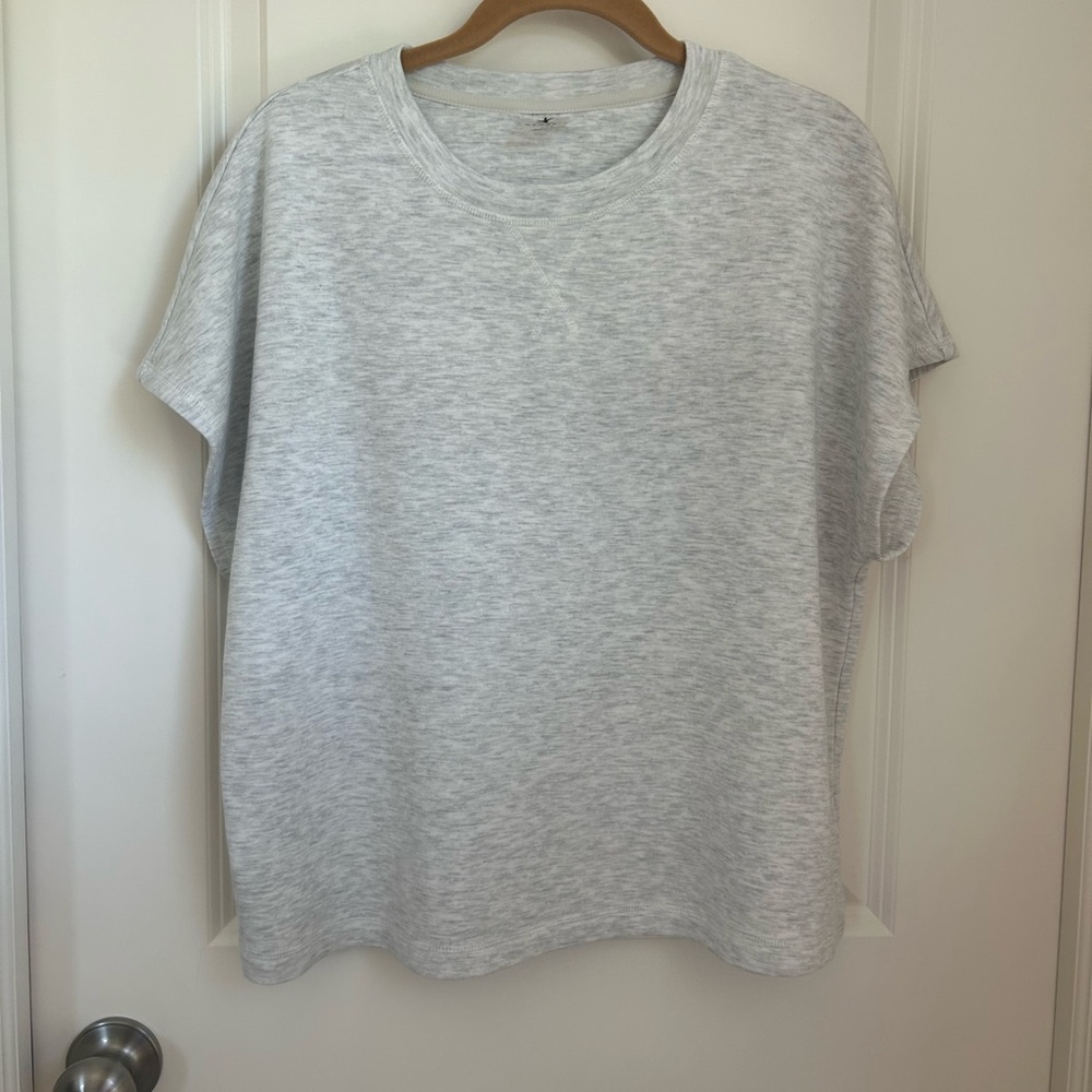 Danskin Light Gray Crew Neck Top